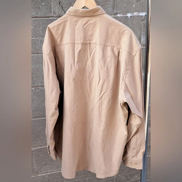 John Henry Men's Button Down Shirt Jacket Faux Suede vintage 90s Relaxed Fit XL - Picture 6 of 7